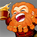 Un Nain qui boit une bière